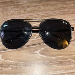 Quay Australia Black Aviator Sunglasses
